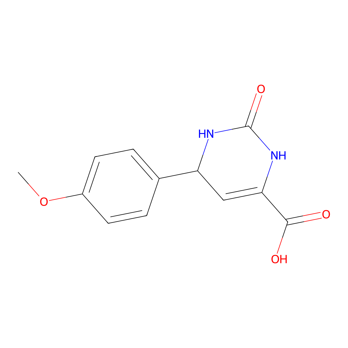 6-(4-Methoxyphenyl)-2-oxo-1,2,3,6-tetrahydro-4-pyrimidinecarboxylic acid molecular structure, CAS 477848-92-3