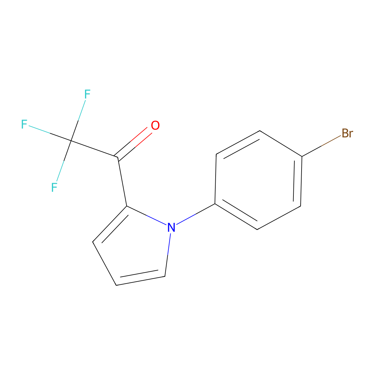 1-[1-(4-bromophenyl)-1H-pyrrol-2-yl]-2,2,2-trifluoro-1-ethanone molecular structure, CAS 477848-98-9