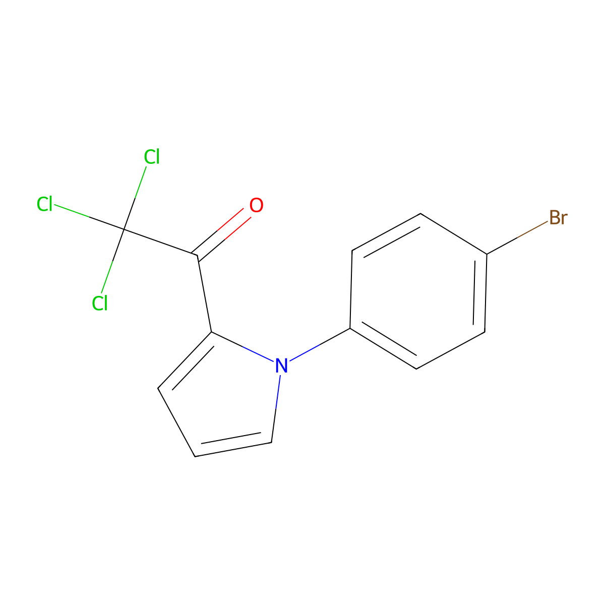 1-[1-(4-bromophenyl)-1H-pyrrol-2-yl]-2,2,2-trichloro-1-ethanone molecular structure, CAS 477849-05-1