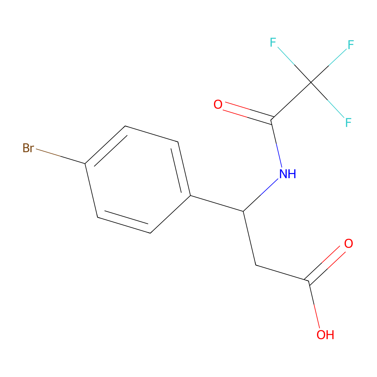 3-(4-bromophenyl)-3-[(2,2,2-trifluoroacetyl)amino]propanoic Acid molecular structure, CAS 477850-17-2