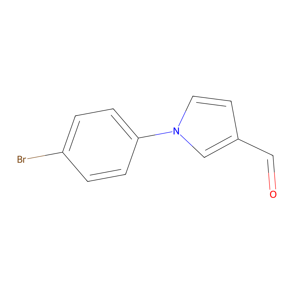 1-(4-bromophenyl)-1H-pyrrole-3-carbaldehyde molecular structure, CAS 477850-19-4