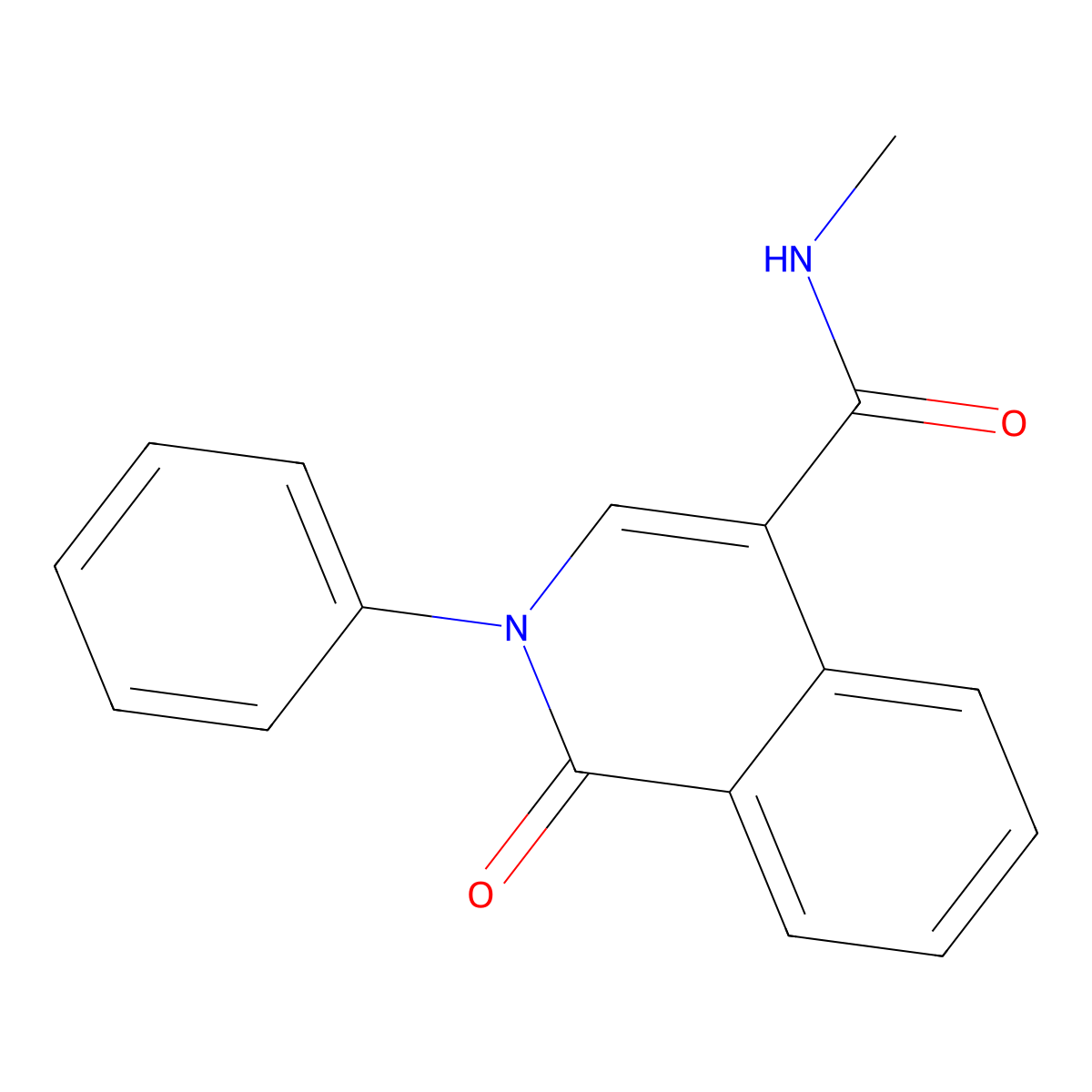 N-methyl-1-oxo-2-phenyl-1,2-dihydro-4-isoquinolinecarboxamide molecular structure, CAS 477850-76-3