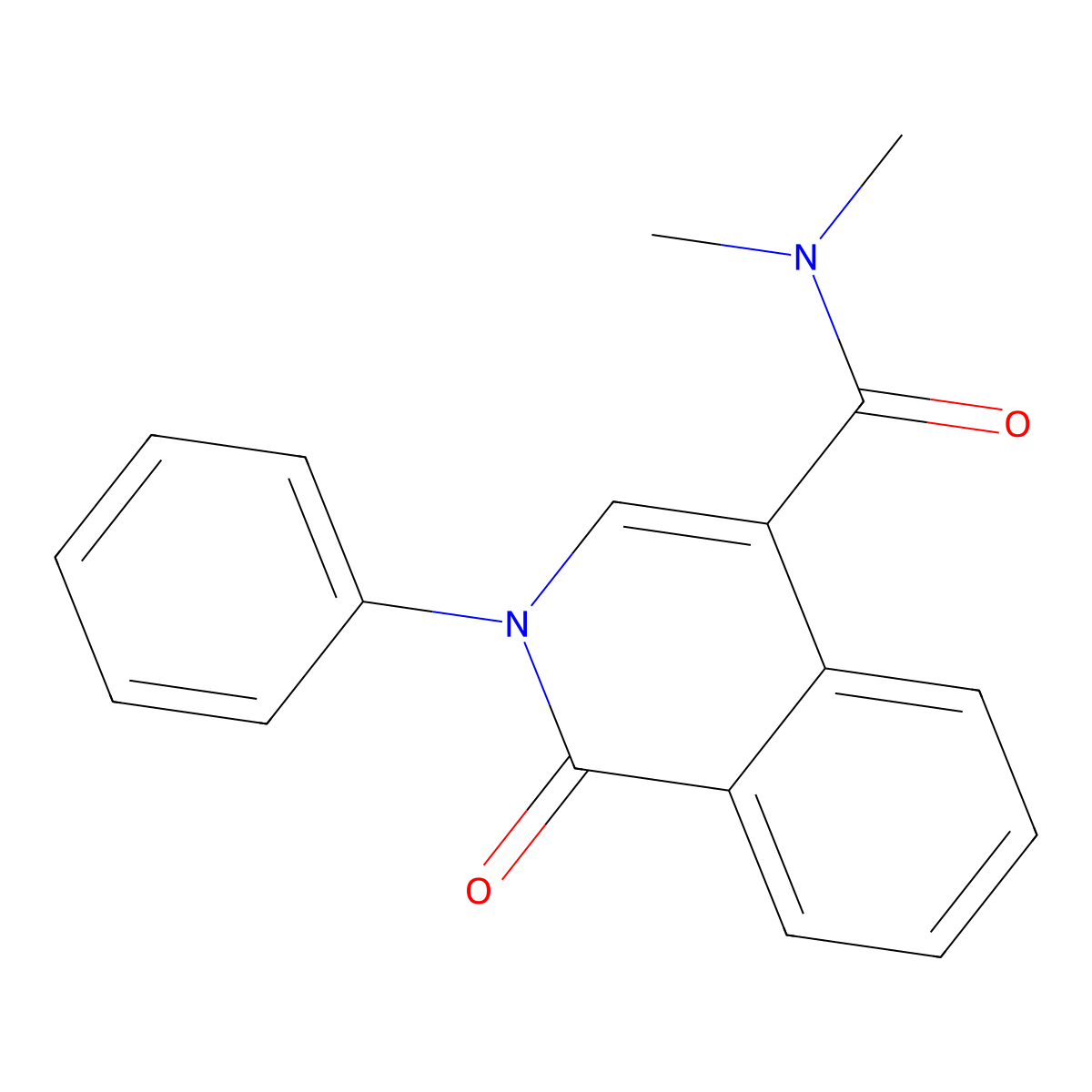 N,N-dimethyl-1-oxo-2-phenyl-1,2-dihydro-4-isoquinolinecarboxamide molecular structure, CAS 477850-80-9