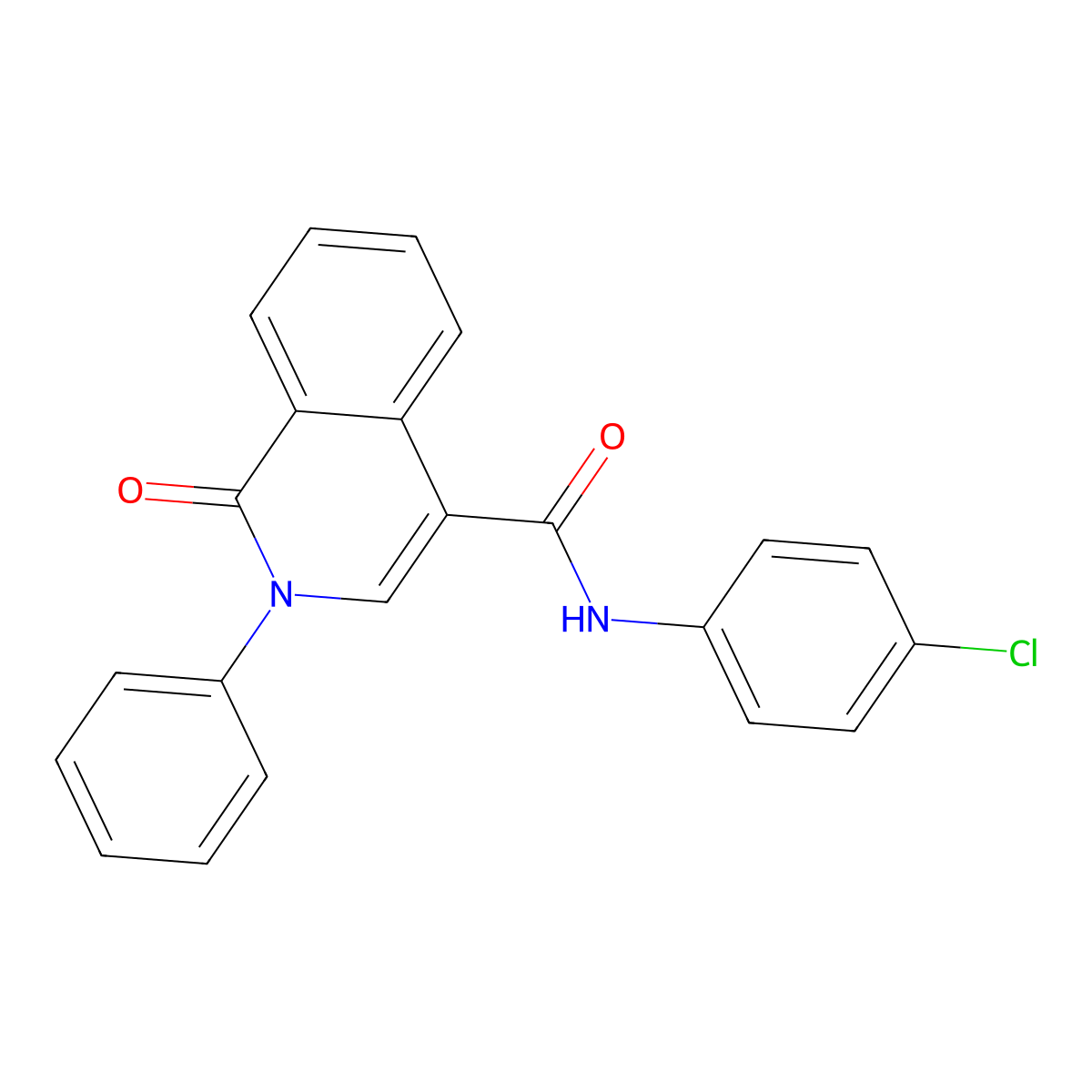 N-(4-chlorophenyl)-1-oxo-2-phenylisoquinoline-4-carboxamide molecular structure, CAS 477850-82-1