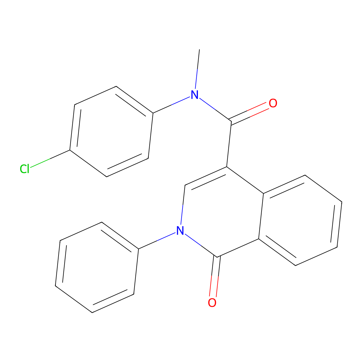 N-(4-chlorophenyl)-N-methyl-1-oxo-2-phenyl-1,2-dihydro-4-isoquinolinecarboxamide molecular structure, CAS 477850-92-3