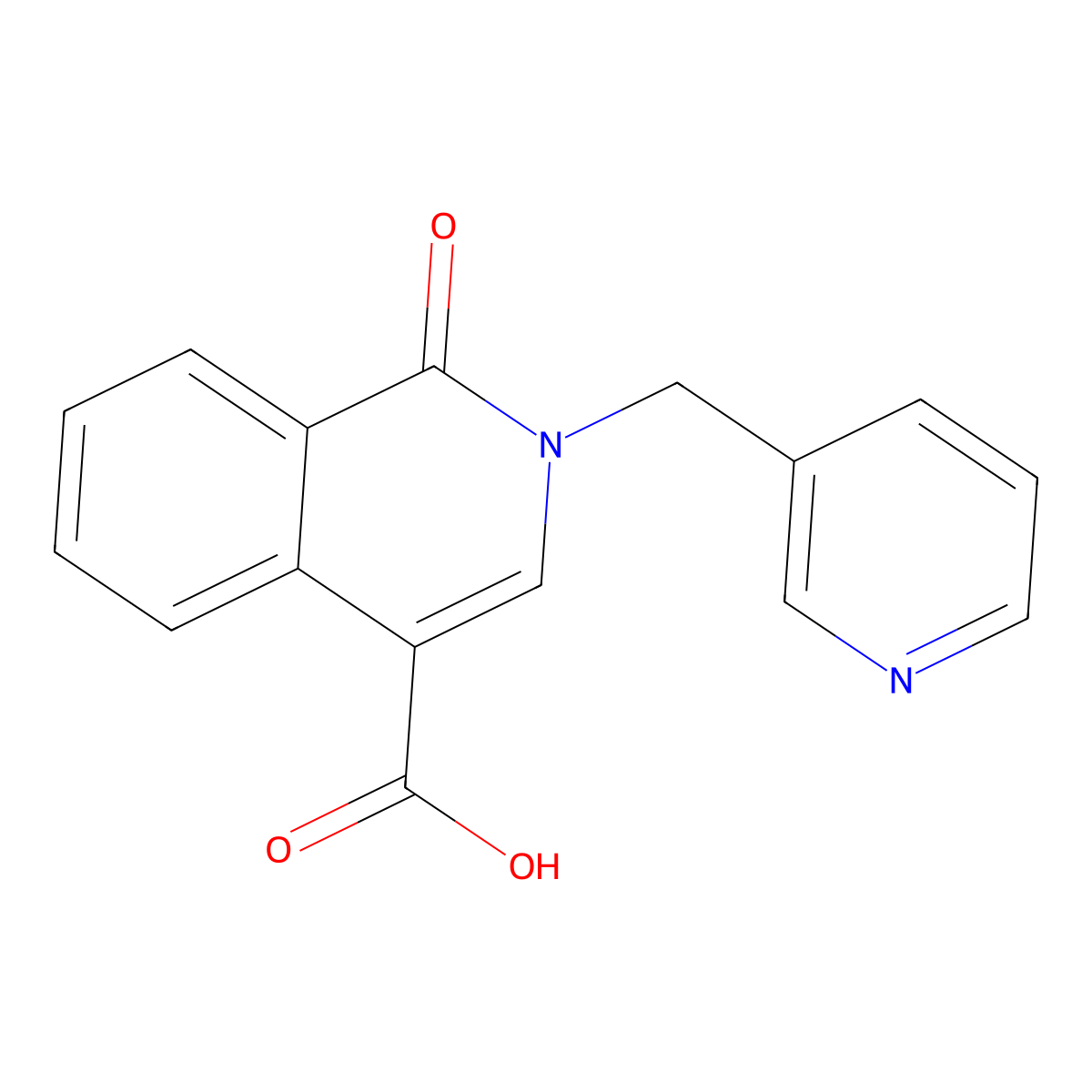 1-oxo-2-(pyridin-3-ylmethyl)isoquinoline-4-carboxylic Acid molecular structure, CAS 477851-07-3