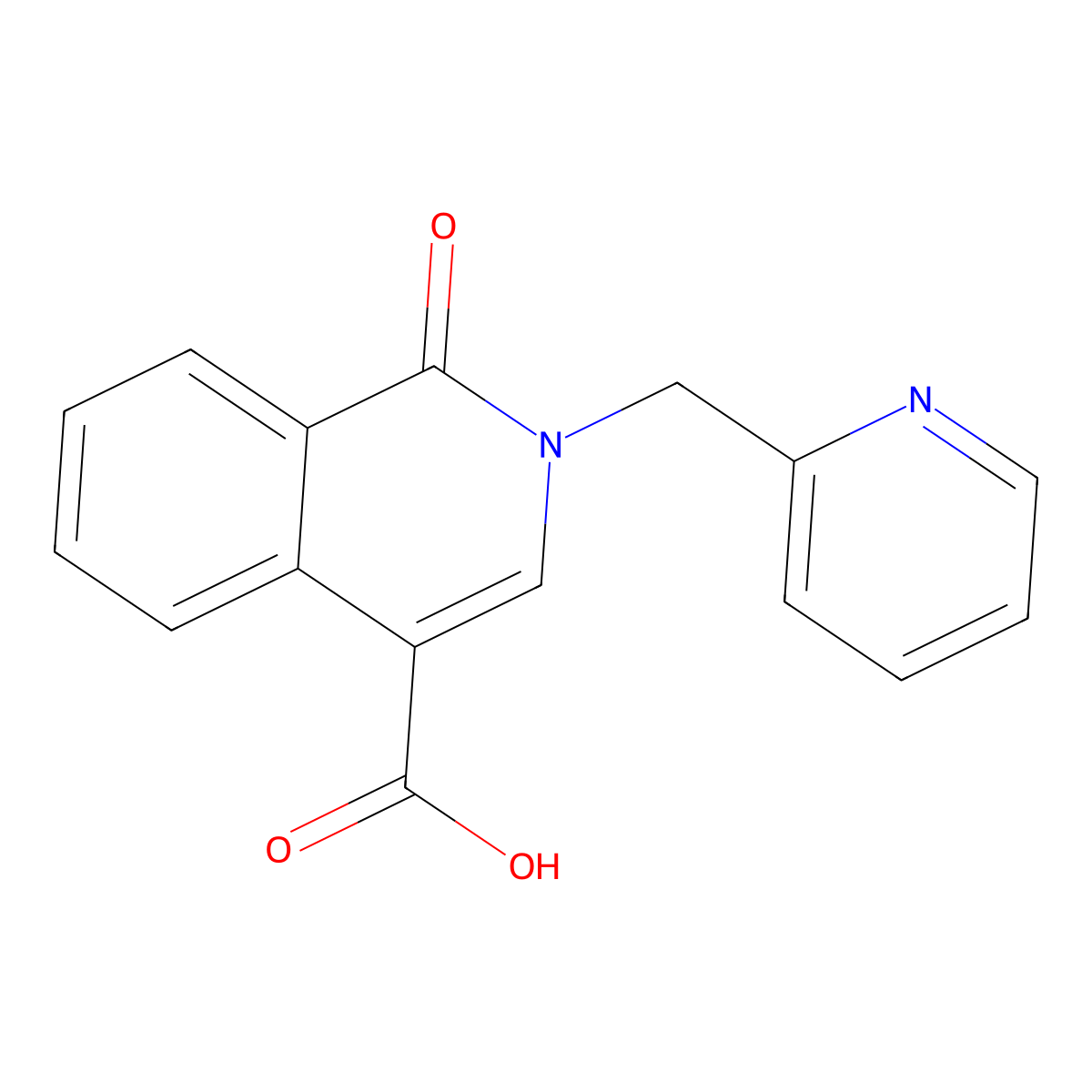 1-Oxo-2-(2-pyridinylmethyl)-1,2-dihydro-4-isoquinolinecarboxylic acid molecular structure, CAS 477851-17-5