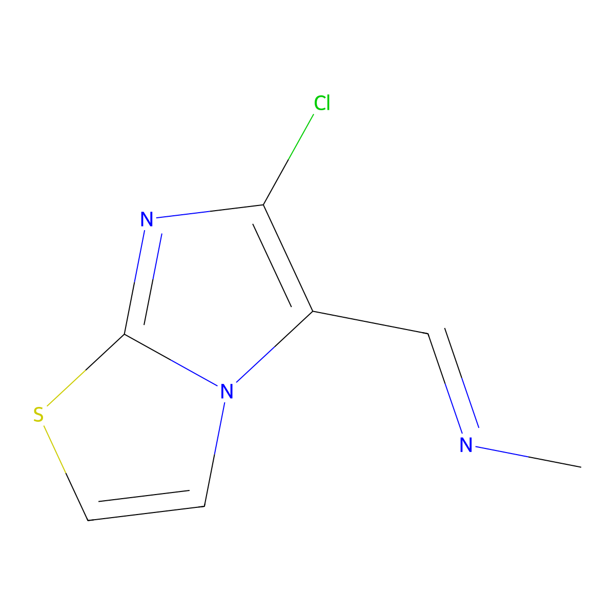 N-[(6-chloroimidazo[2,1-b][1,3]thiazol-5-yl)methylene]methanamine molecular structure, CAS 477851-59-5