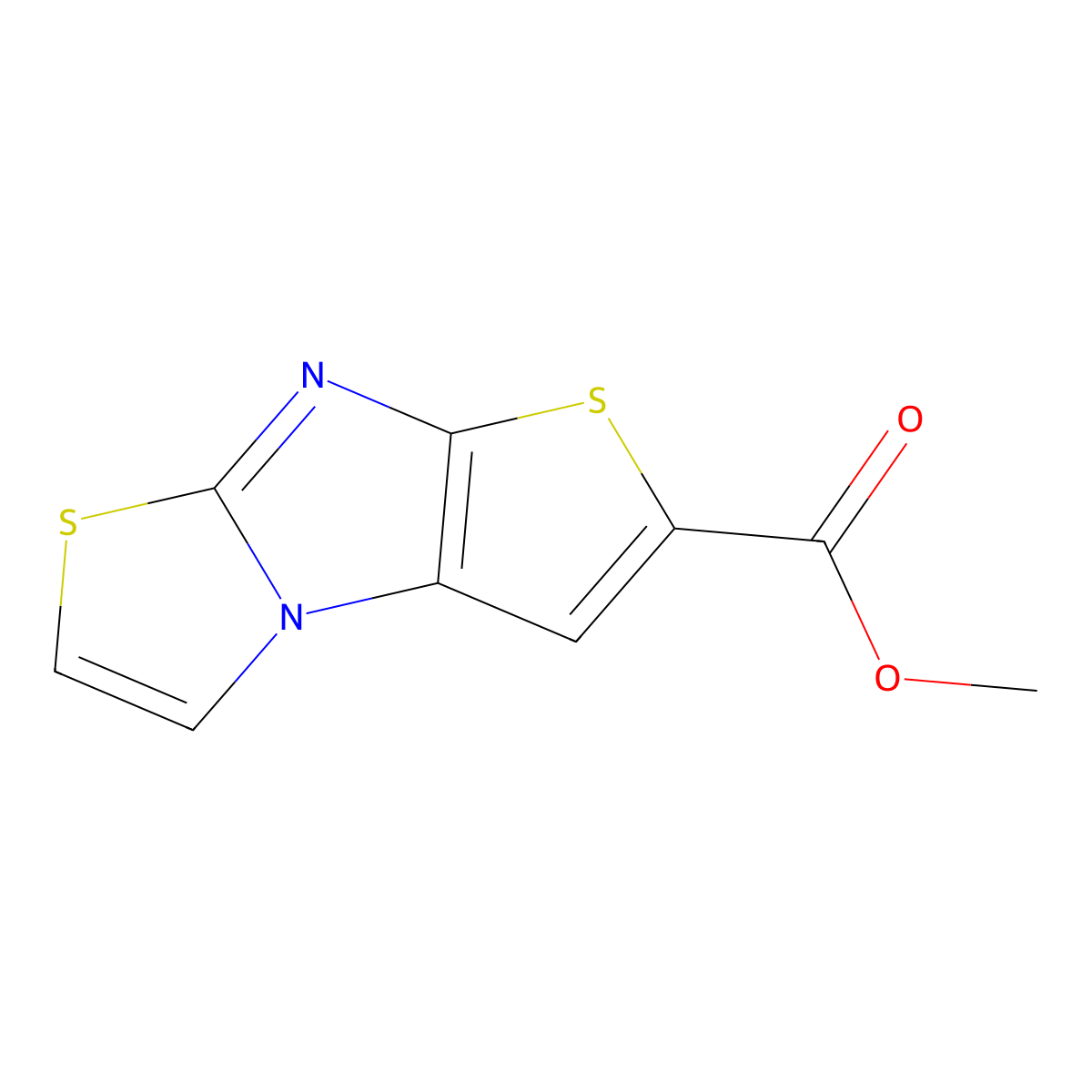 Methyl thieno[2',3':4,5]imidazo[2,1-b]thiazole-2-carboxylate molecular structure, CAS 477851-85-7