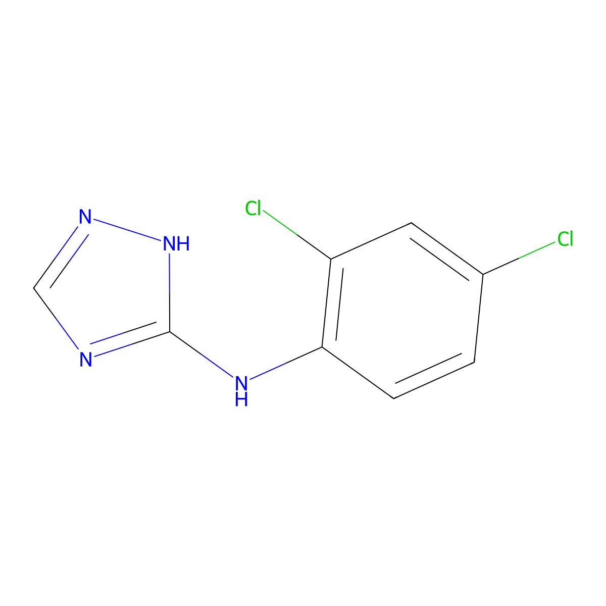 N-(2,4-dichlorophenyl)-1H-1,2,4-triazol-5-amine molecular structure, CAS 477851-94-8