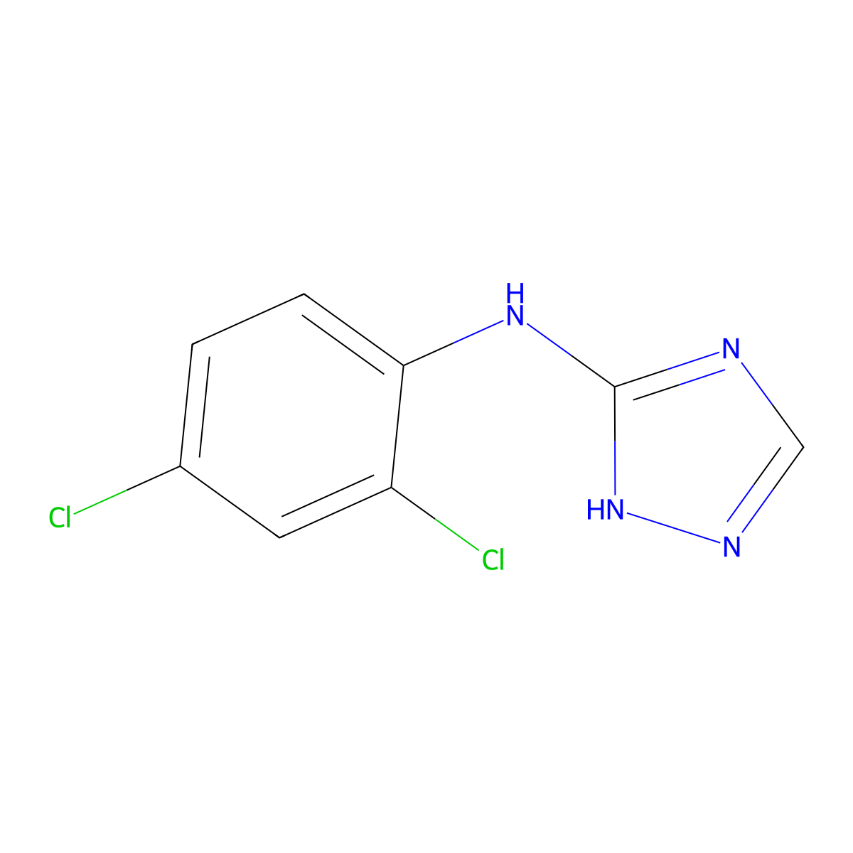 N-(2,4-dichlorophenyl)-1H-1,2,4-triazol-5-amine molecular structure, CAS 477851-94-8