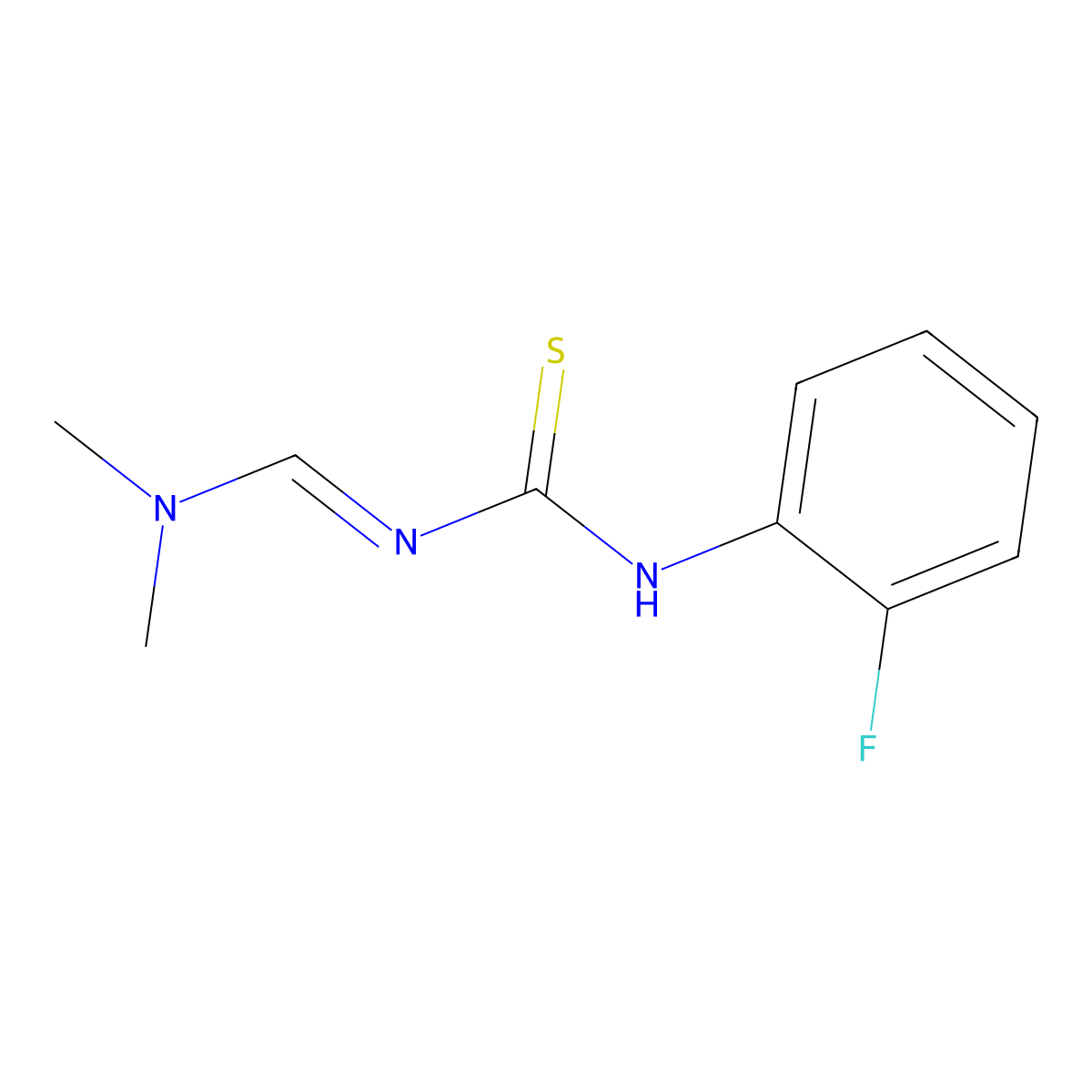 3-[(1E)-(dimethylamino)methylidene]-1-(2-fluorophenyl)thiourea molecular structure, CAS 477851-99-3
