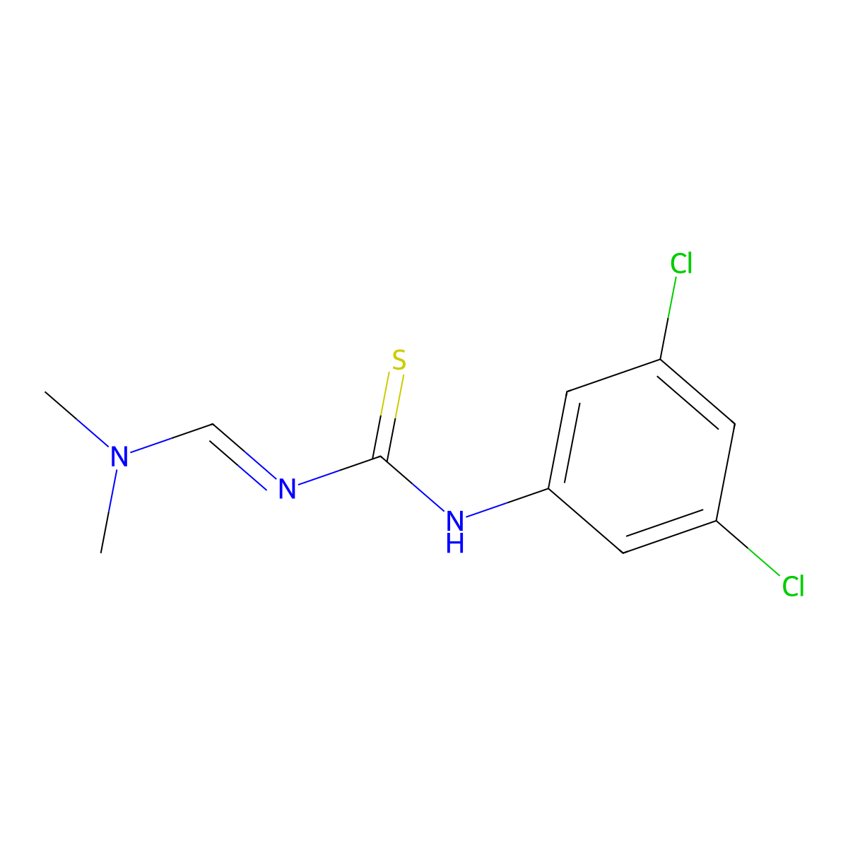 N-(3,5-dichlorophenyl)-N'-[(dimethylamino)methylene]thiourea molecular structure, CAS 477852-00-9