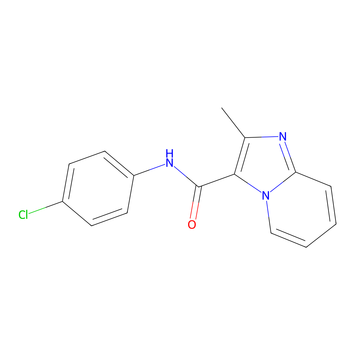 N-(4-chlorophenyl)-2-methylimidazo[1,2-a]pyridine-3-carboxamide molecular structure, CAS 477852-38-3