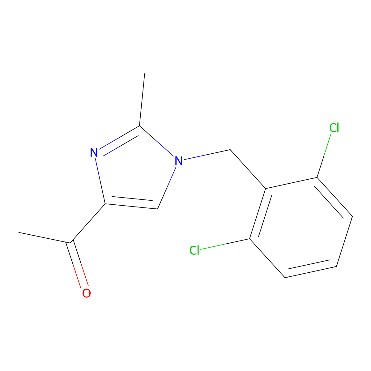 1-[1-(2,6-dichlorobenzyl)-2-methyl-1H-imidazol-4-yl]-1-ethanone molecular structure, CAS 477852-42-9