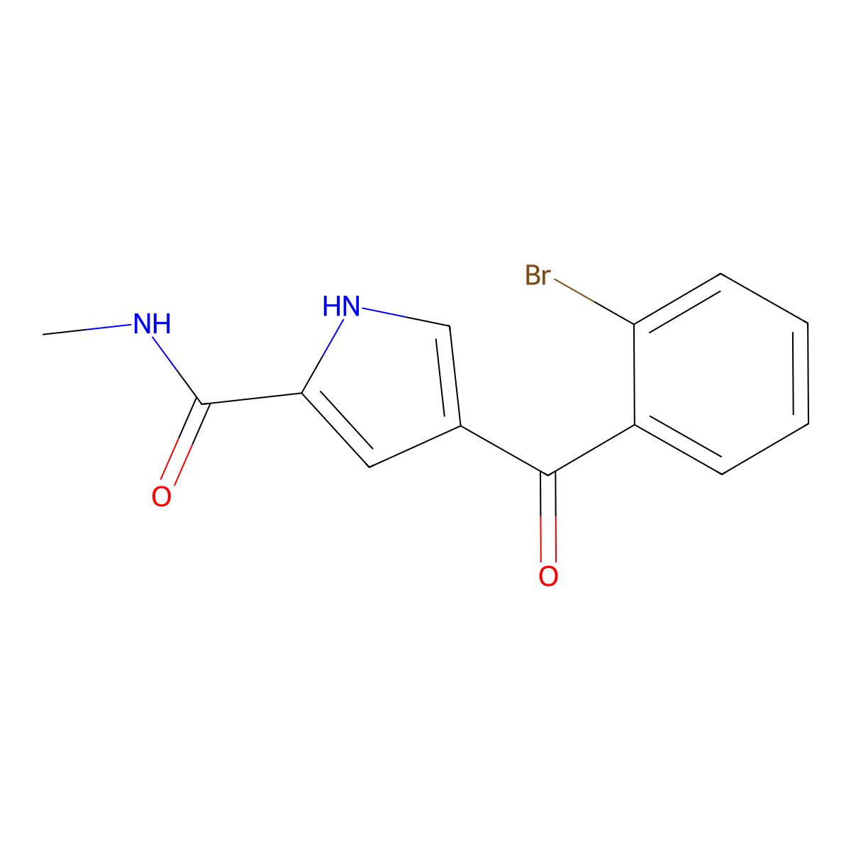 4-(2-bromobenzoyl)-N-methyl-1H-pyrrole-2-carboxamide molecular structure, CAS 477852-50-9