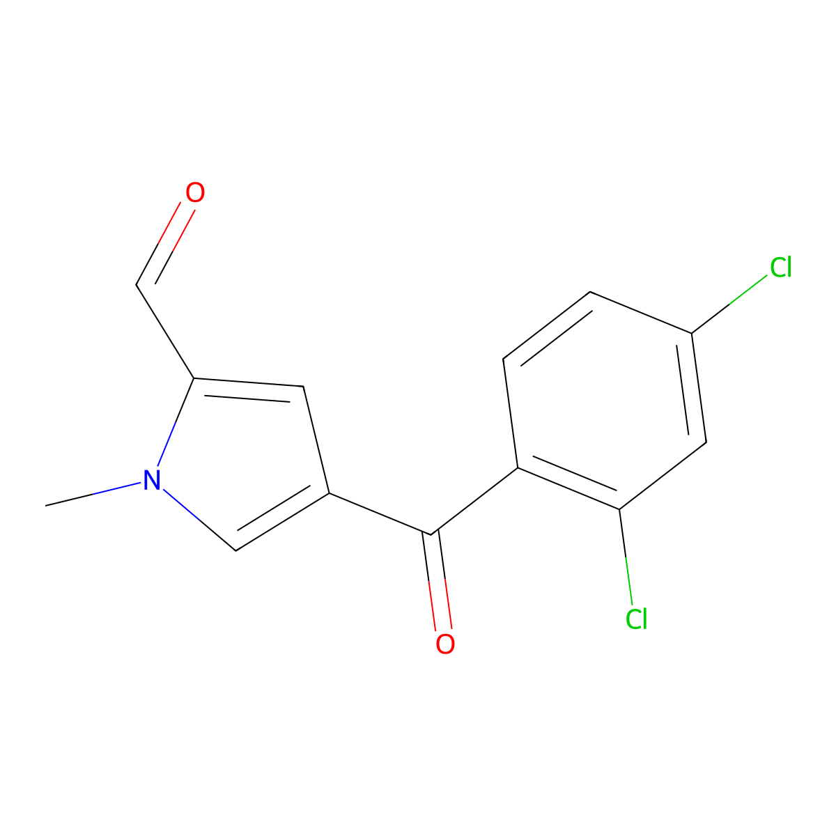 4-(2,4-dichlorobenzoyl)-1-methyl-1H-pyrrole-2-carbaldehyde molecular structure, CAS 477852-81-6