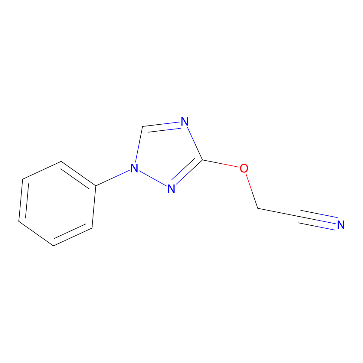 2-[(1-phenyl-1H-1,2,4-triazol-3-yl)oxy]acetonitrile molecular structure, CAS 477852-87-2