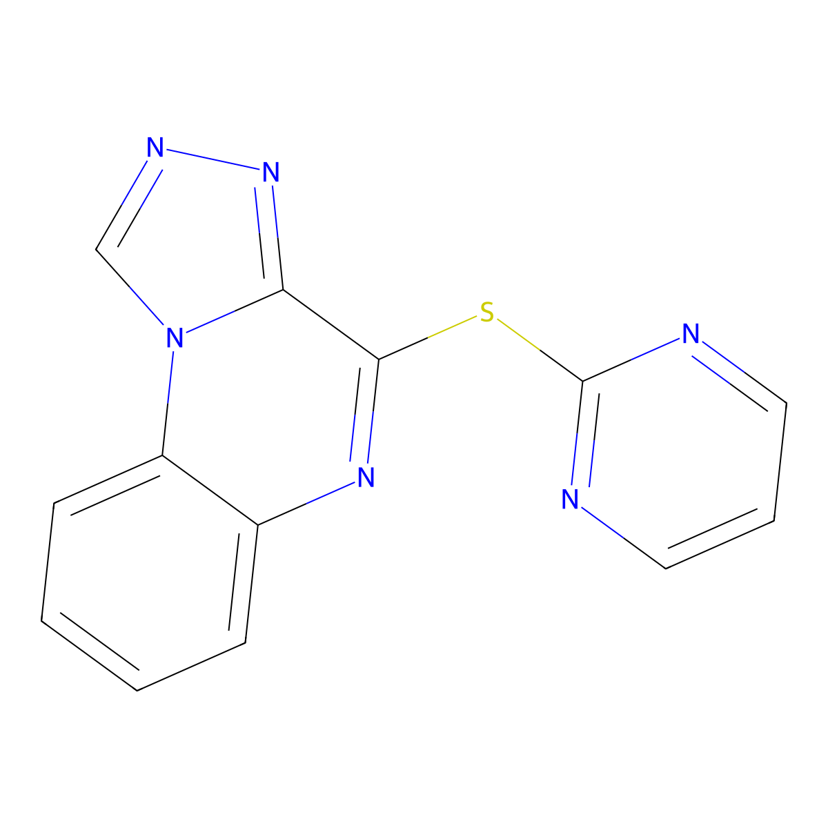 2-Pyrimidinyl [1,2,4]triazolo[4,3-a]quinoxalin-4-yl sulfide molecular structure, CAS 477853-41-1
