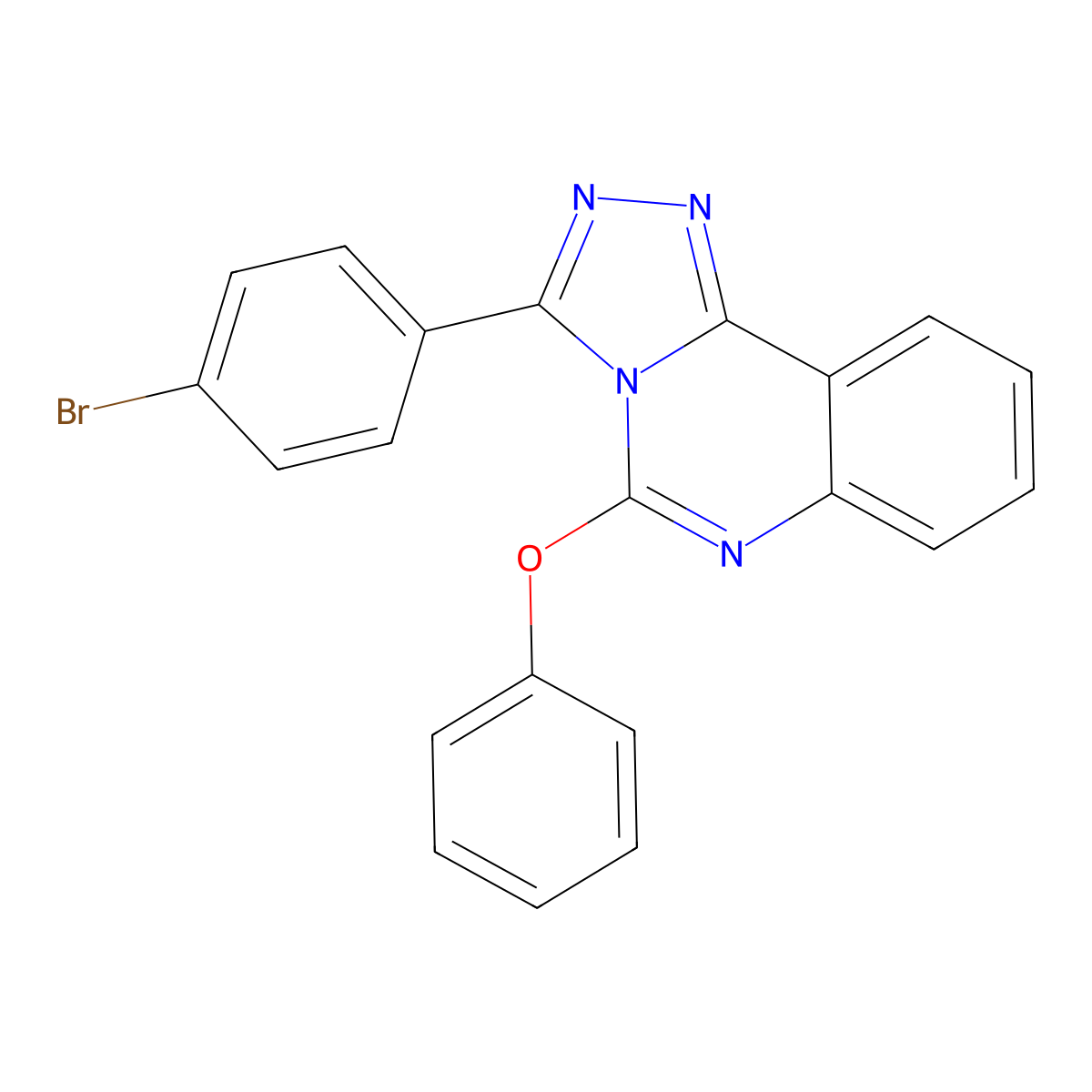 3-(4-Bromophenyl)-5-phenoxy-[1,2,4]triazolo[4,3-c]quinazoline molecular structure, CAS 477853-51-3