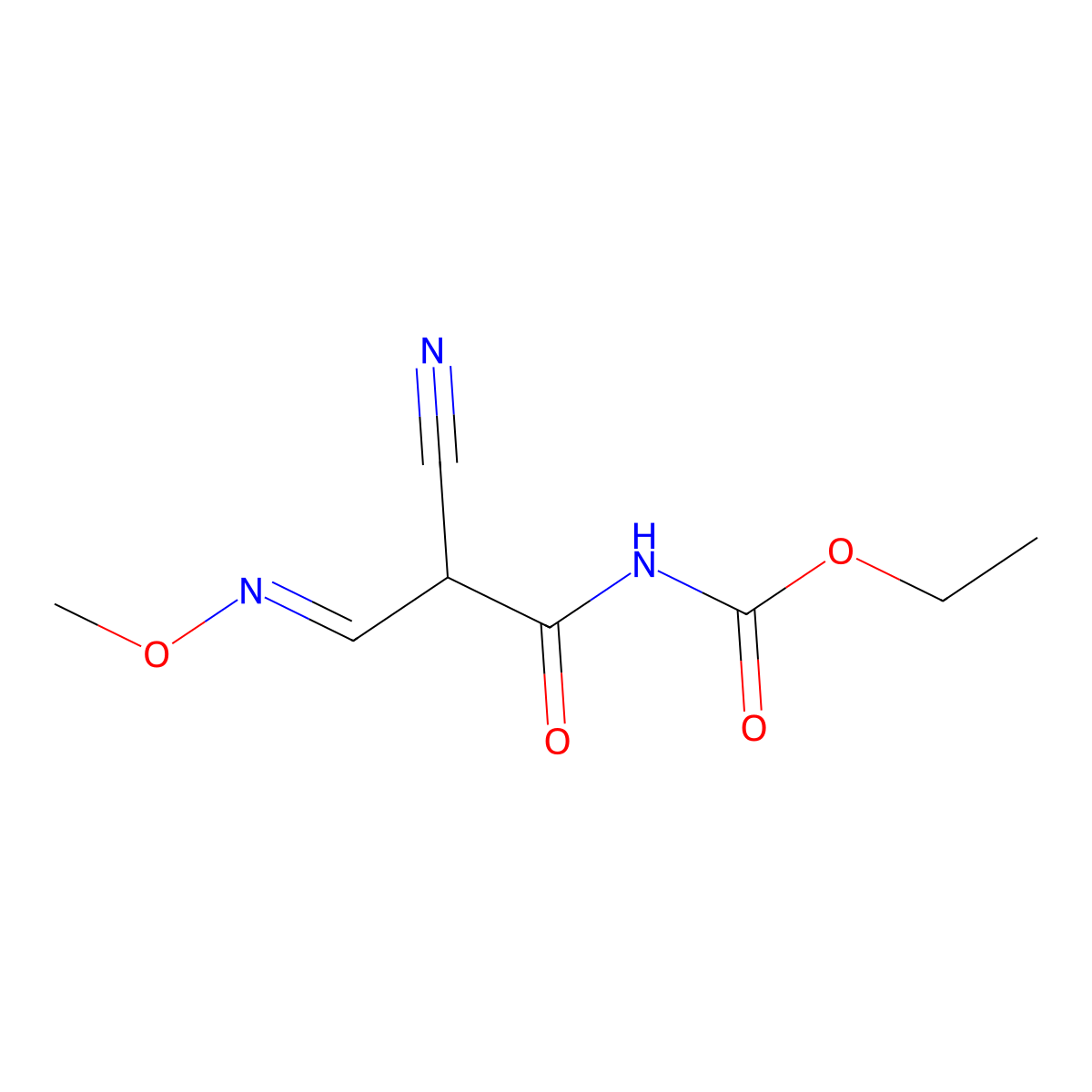 ethyl N-[2-cyano-3-(methoxyimino)propanoyl]carbamate molecular structure, CAS 477853-61-5