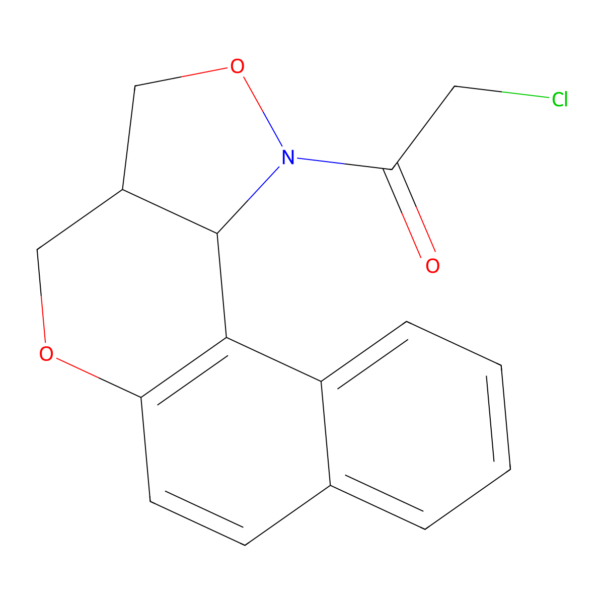 1-[3a,11c-dihydro-3H-benzo[5,6]chromeno[4,3-c]isoxazol-1(4H)-yl]-2-chloro-1-ethanone molecular structure, CAS 477853-77-3
