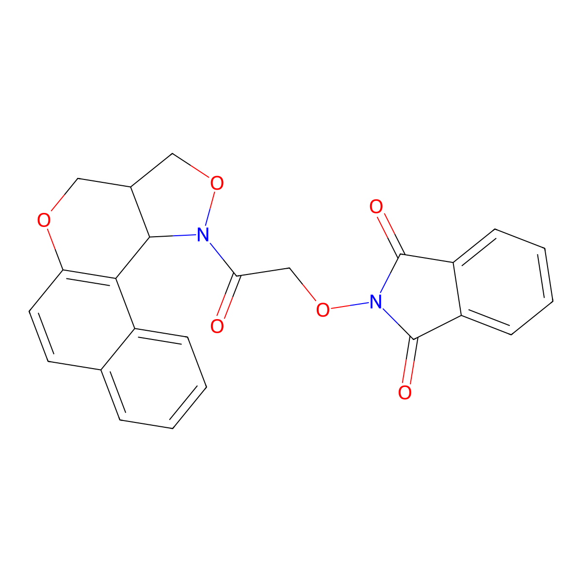 2-{2-[3a,11c-dihydro-3H-benzo[5,6]chromeno[4,3-c]isoxazol-1(4H)-yl]-2-oxoethoxy}-1H-isoindole-1,3(2H)-dione molecular structure, CAS 477853-80-8