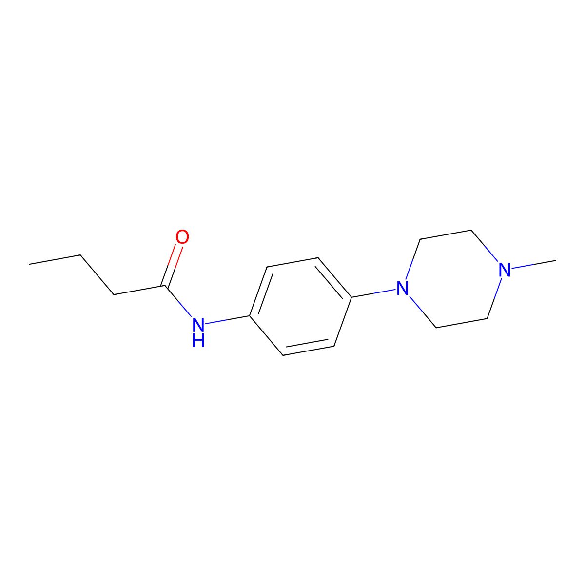 N-[4-(4-methylpiperazin-1-yl)phenyl]butanamide molecular structure, CAS 477853-83-1