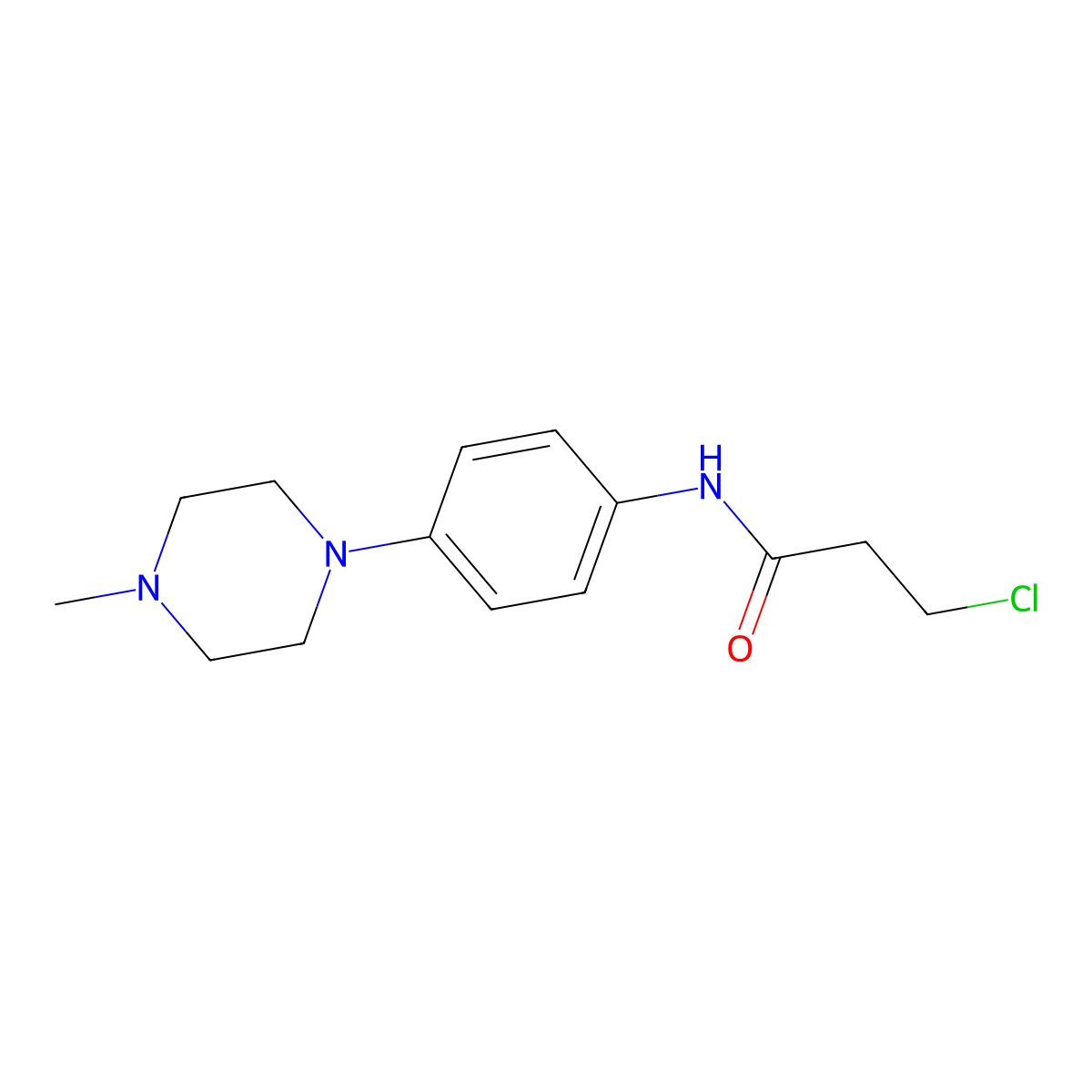 3-chloro-N-[4-(4-methylpiperazin-1-yl)phenyl]propanamide molecular structure, CAS 477853-84-2