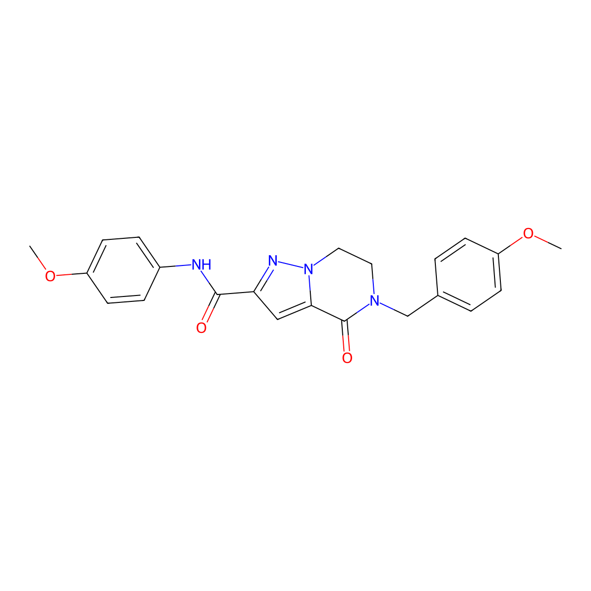 5-(4-methoxybenzyl)-N-(4-methoxyphenyl)-4-oxo-4,5,6,7-tetrahydropyrazolo[1,5-a]pyrazine-2-carboxamide molecular structure, CAS 477854-45-8