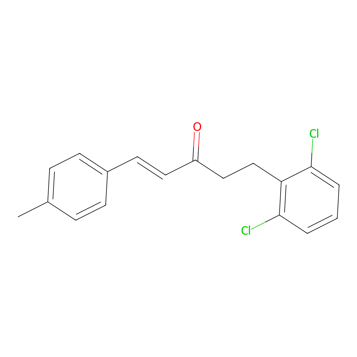 5-(2,6-Dichlorophenyl)-1-(4-methylphenyl)-1-penten-3-one molecular structure, CAS 477854-91-4