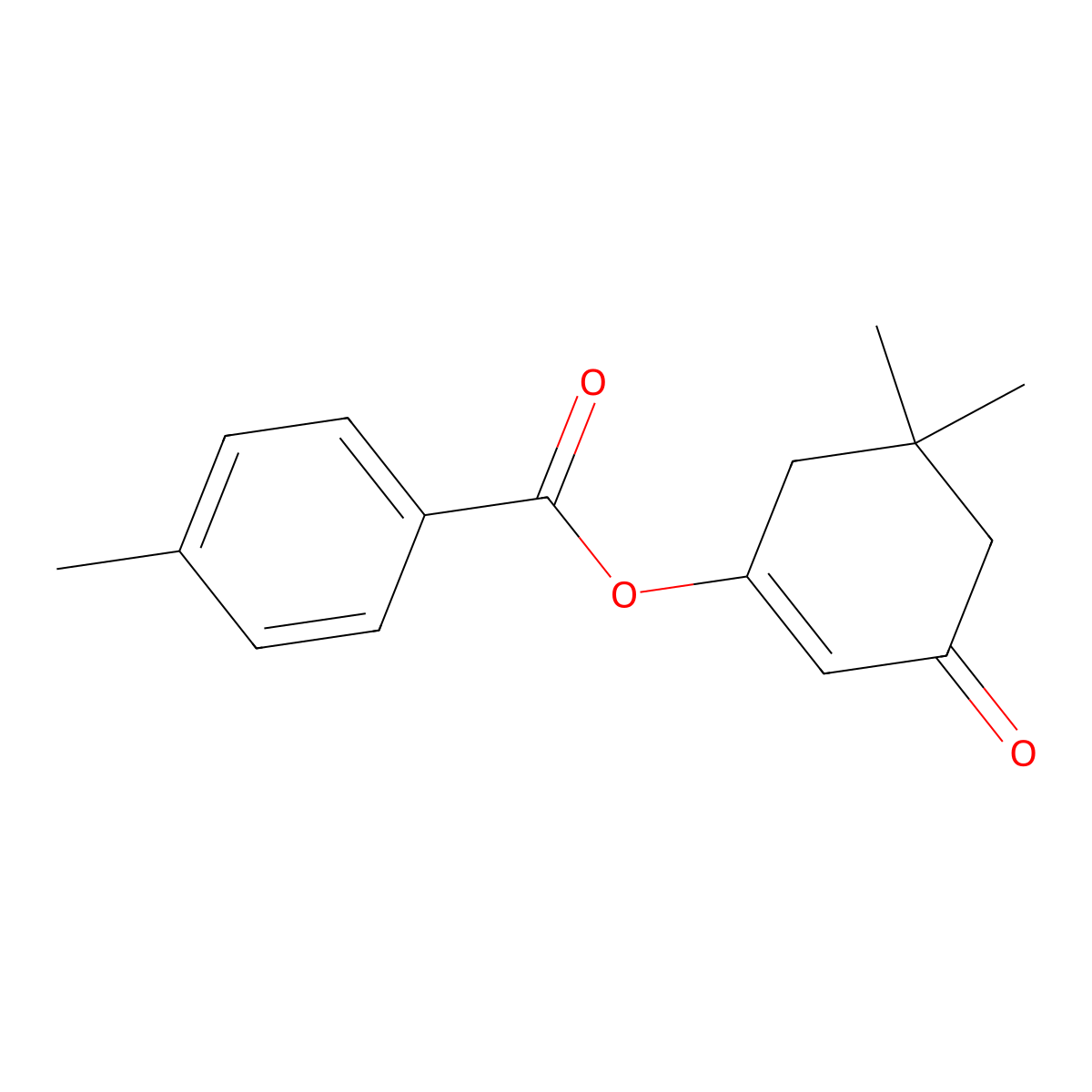 5,5-Dimethyl-3-oxo-1-cyclohexenyl 4-methylbenzenecarboxylate molecular structure, CAS 477854-95-8