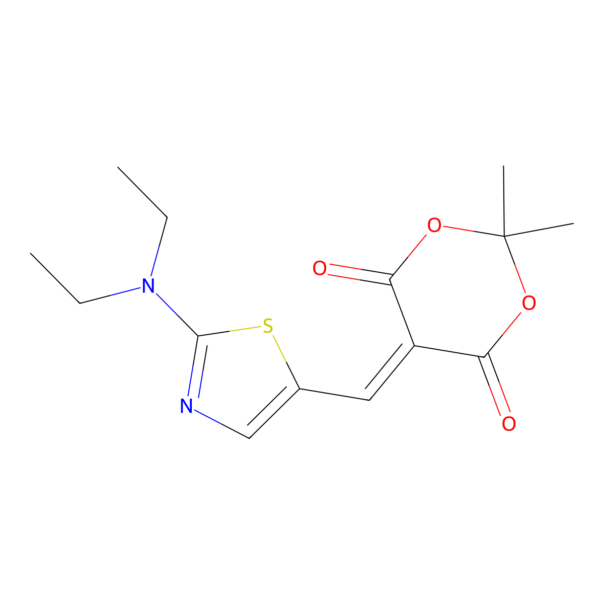 5-{[2-(Diethylamino)-1,3-thiazol-5-yl]methylene}-2,2-dimethyl-1,3-dioxane-4,6-dione molecular structure, CAS 477854-98-1