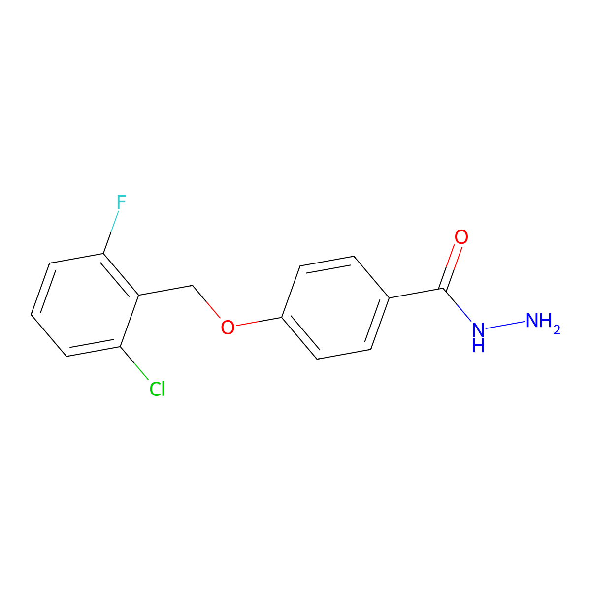 4-[(2-Chloro-6-fluorophenyl)methoxy]benzohydrazide molecular structure, CAS 477854-99-2