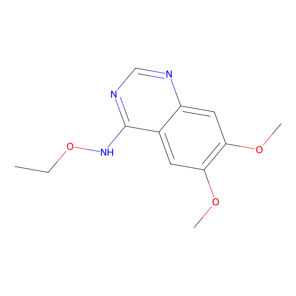 N-ethoxy-6,7-dimethoxyquinazolin-4-amine molecular structure, CAS 477855-12-2