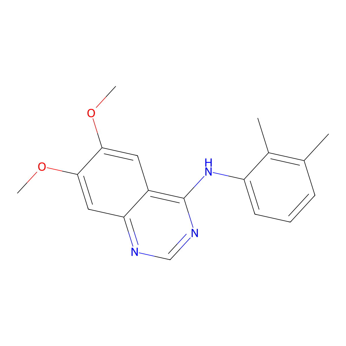 N-(2,3-dimethylphenyl)-6,7-dimethoxyquinazolin-4-amine molecular structure, CAS 477855-16-6
