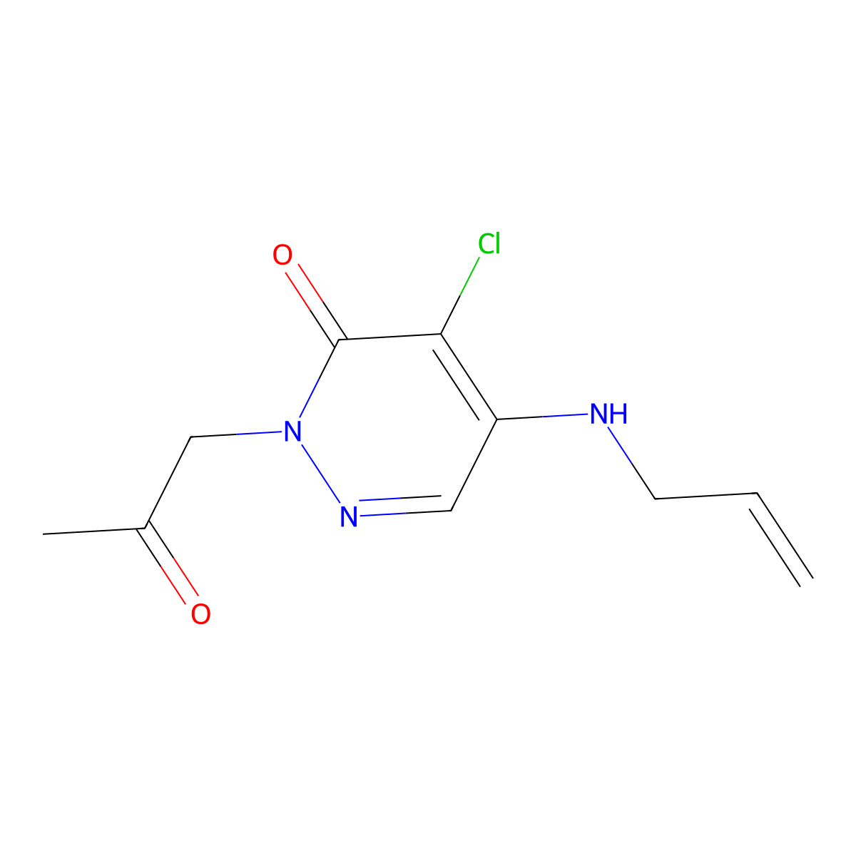 5-(allylamino)-4-chloro-2-(2-oxopropyl)-3(2H)-pyridazinone molecular structure, CAS 477855-40-6