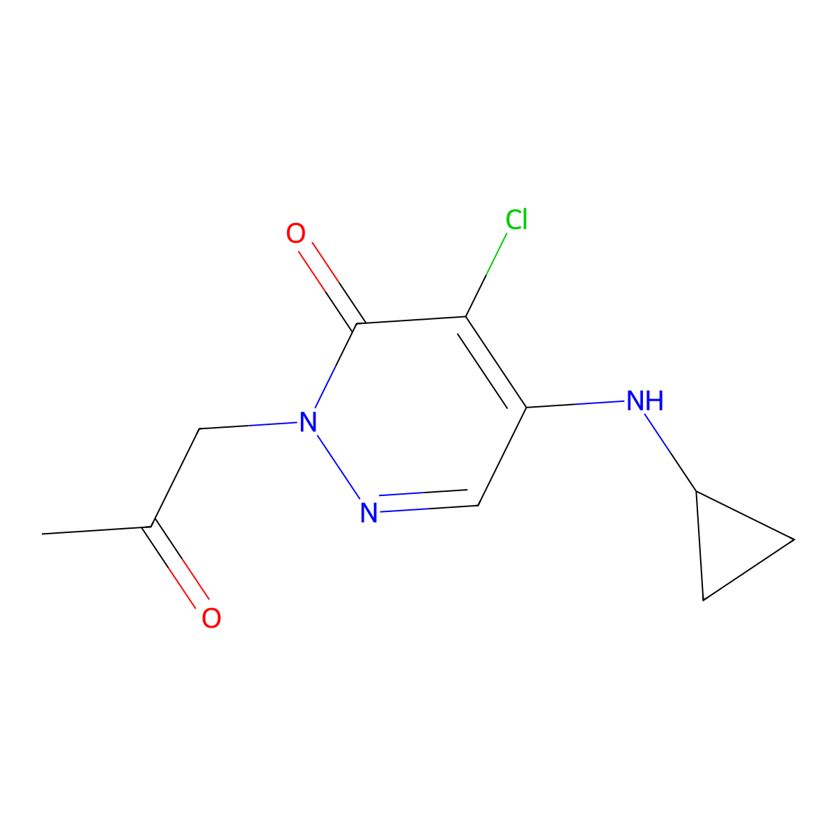 4-chloro-5-(cyclopropylamino)-2-(2-oxopropyl)-3(2H)-pyridazinone molecular structure, CAS 477855-89-3