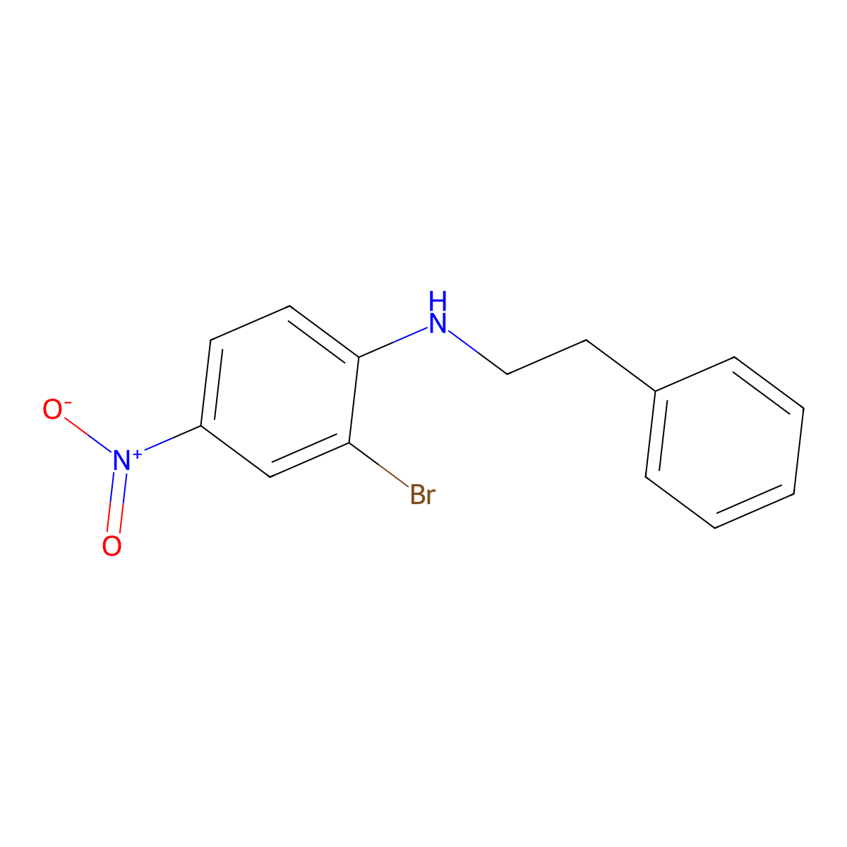 2-bromo-4-nitro-N-phenethylaniline molecular structure, CAS 477856-50-1