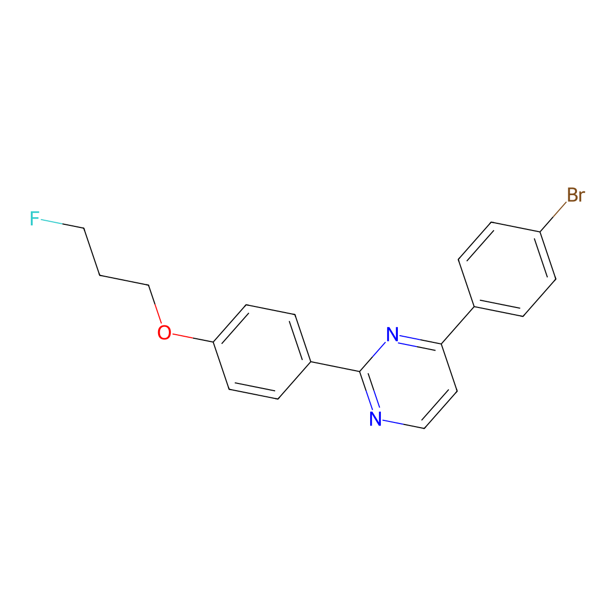 4-(4-Bromophenyl)-2-[4-(3-fluoropropoxy)phenyl]pyrimidine molecular structure, CAS 477856-56-7