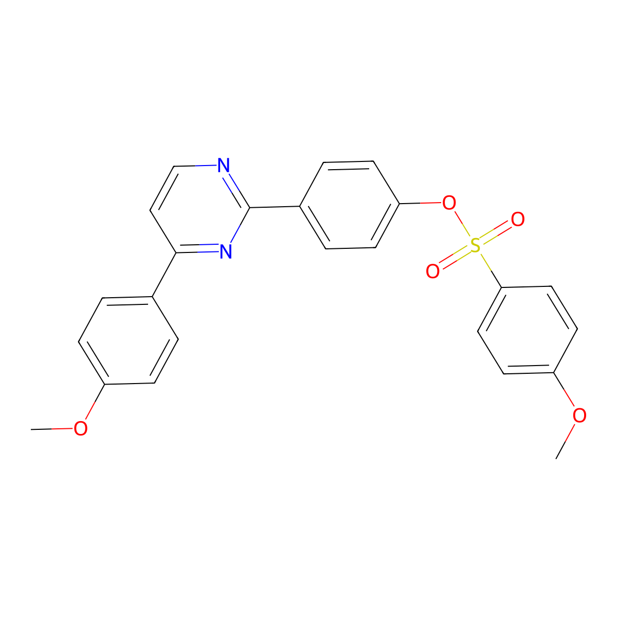 4-[4-(4-Methoxyphenyl)-2-pyrimidinyl]phenyl 4-methoxybenzenesulfonate molecular structure, CAS 477856-97-6