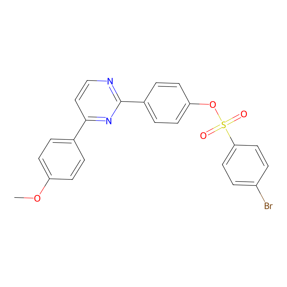 4-[4-(4-Methoxyphenyl)-2-pyrimidinyl]phenyl 4-bromobenzenesulfonate molecular structure, CAS 477857-14-0