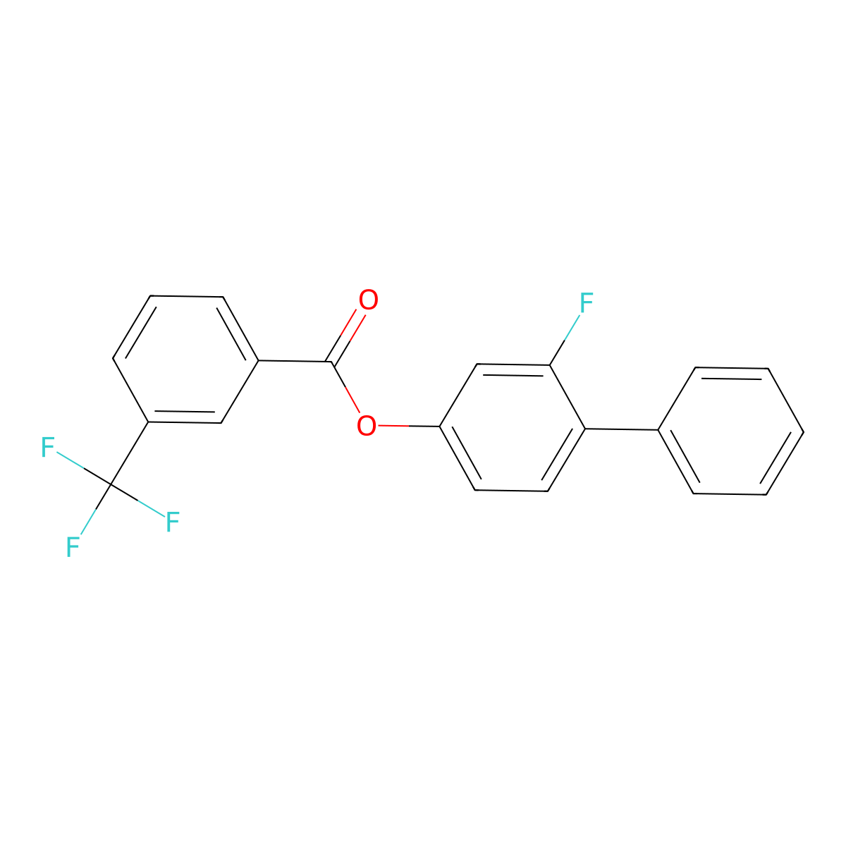 2-Fluoro[1,1'-biphenyl]-4-yl 3-(trifluoromethyl)benzenecarboxylate molecular structure, CAS 477857-17-3