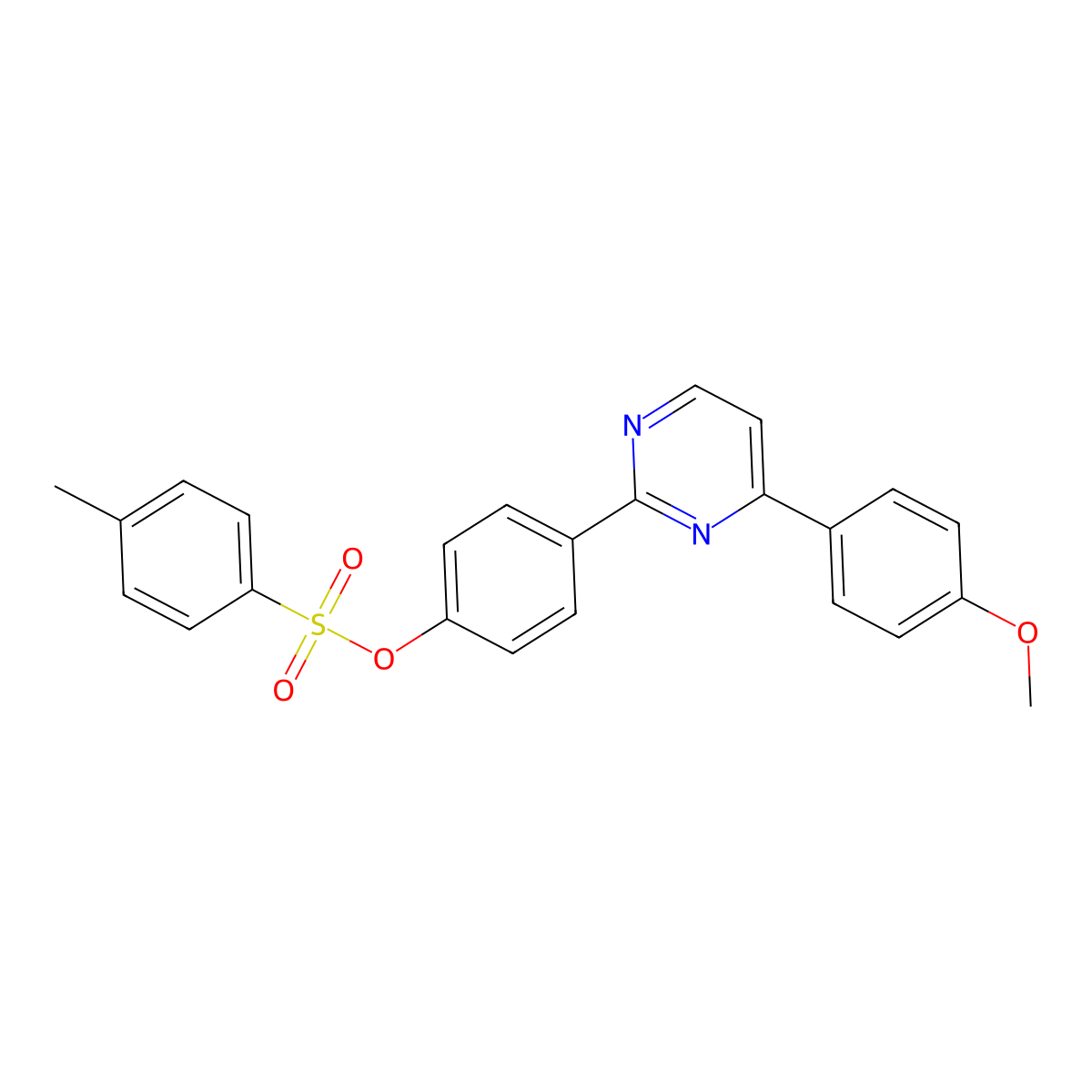 4-[4-(4-Methoxyphenyl)-2-pyrimidinyl]phenyl 4-methylbenzenesulfonate molecular structure, CAS 477857-19-5