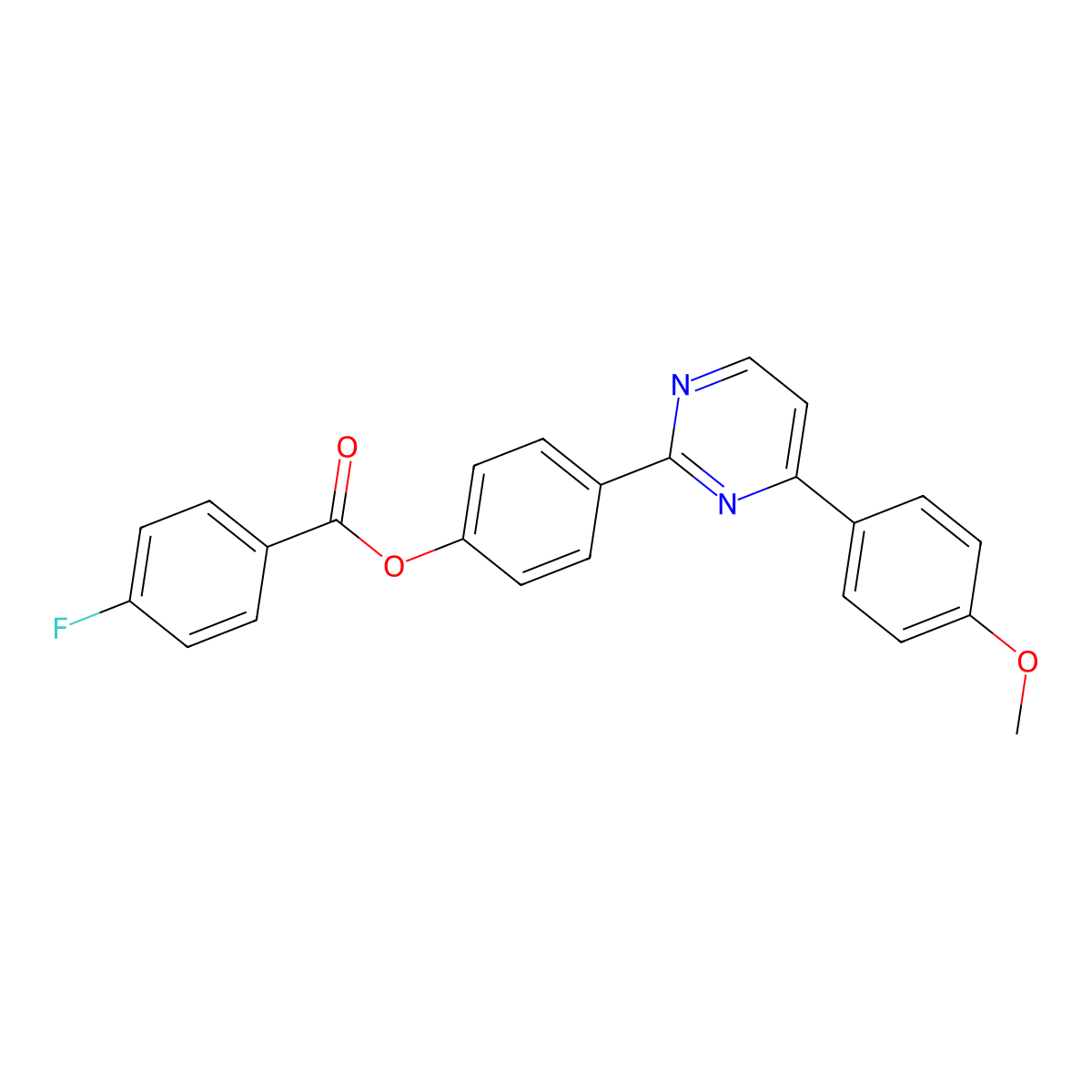 4-[4-(4-Methoxyphenyl)-2-pyrimidinyl]phenyl 4-fluorobenzenecarboxylate molecular structure, CAS 477857-35-5