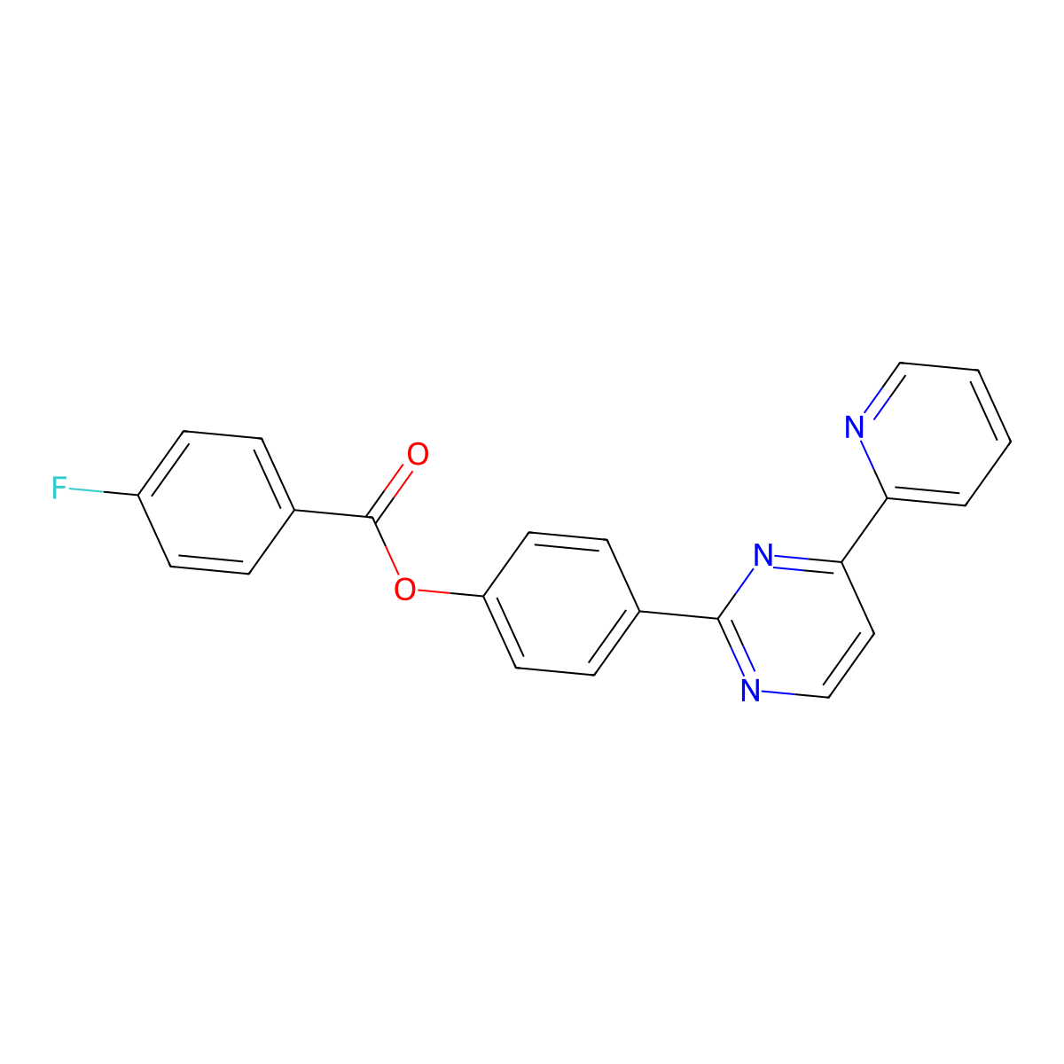 4-[4-(2-Pyridinyl)-2-pyrimidinyl]phenyl 4-fluorobenzenecarboxylate molecular structure, CAS 477857-38-8