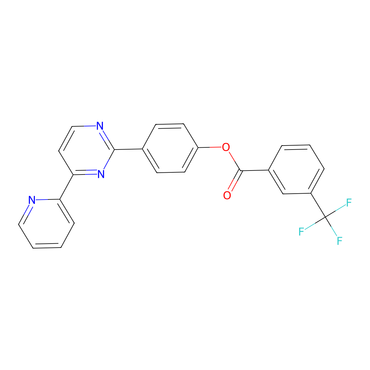 4-[4-(2-Pyridinyl)-2-pyrimidinyl]phenyl 3-(trifluoromethyl)benzenecarboxylate molecular structure, CAS 477857-39-9