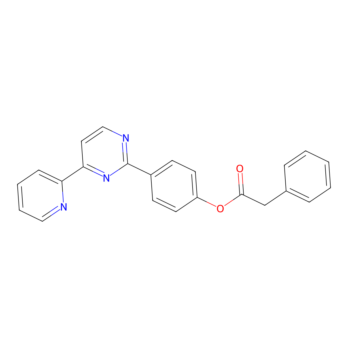 4-[4-(2-Pyridinyl)-2-pyrimidinyl]phenyl 2-phenylacetate molecular structure, CAS 477857-40-2