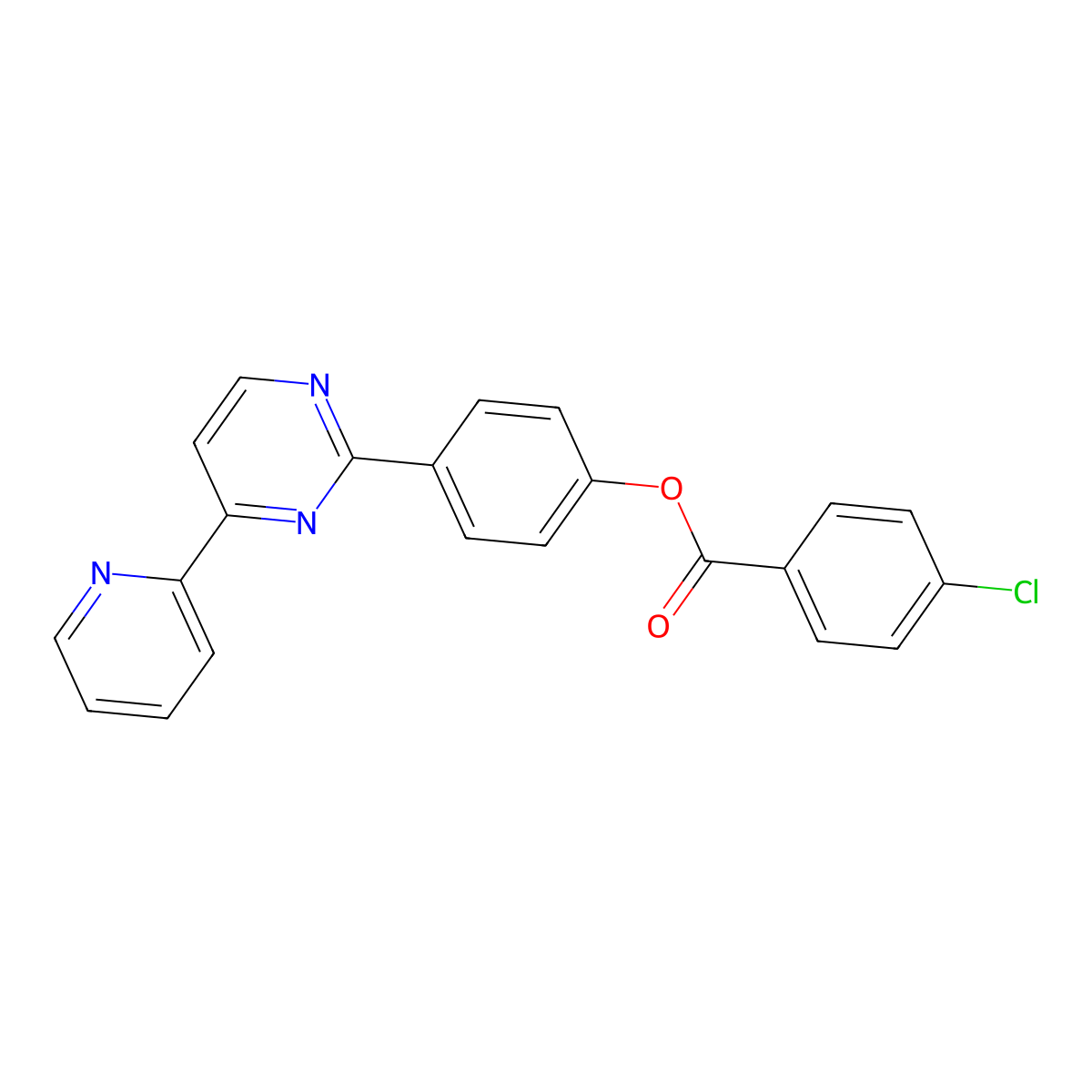 4-[4-(2-Pyridinyl)-2-pyrimidinyl]phenyl 4-chlorobenzenecarboxylate molecular structure, CAS 477857-41-3