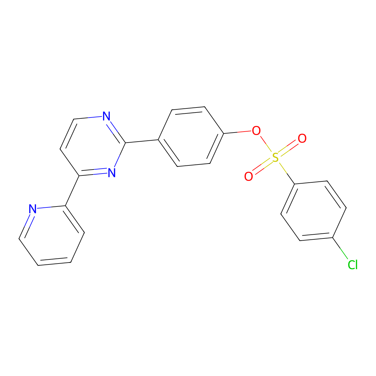 4-[4-(2-Pyridinyl)-2-pyrimidinyl]phenyl 4-chlorobenzenesulfonate molecular structure, CAS 477857-48-0